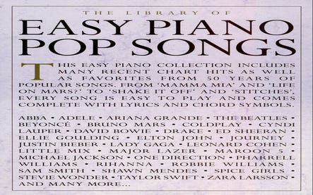 Library Of Easy Piano Pop Songs