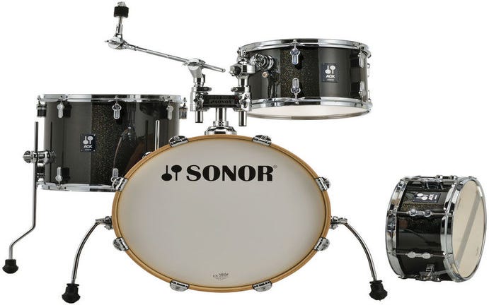 Sonor AQX Jazz Drum Kit - Black Midnight Sparkle - Shell Pack Only
