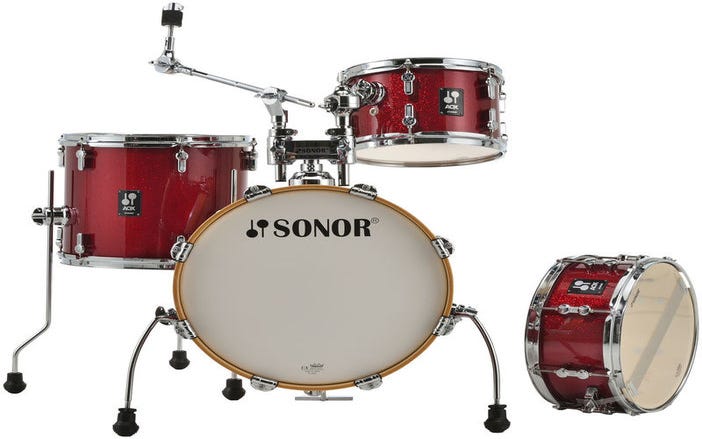 Sonor AQX Jungle Drum Kit - Red Moon Sparkle - Shell Pack Only