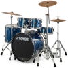 Sonor AQX Stage Drum Kit w/Hardware + Cymbals - Blue Ocean Sparkle
