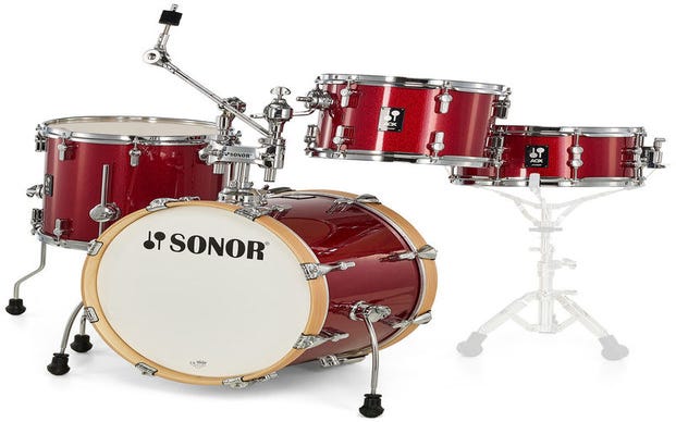 Sonor AQX Jazz Drum Kit - Red Moon Sparkle - Shell Pack Only