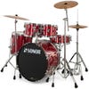 Sonor AQX Stage Drum Kit w/Hardware + Cymbals - Red Moon Sparkle