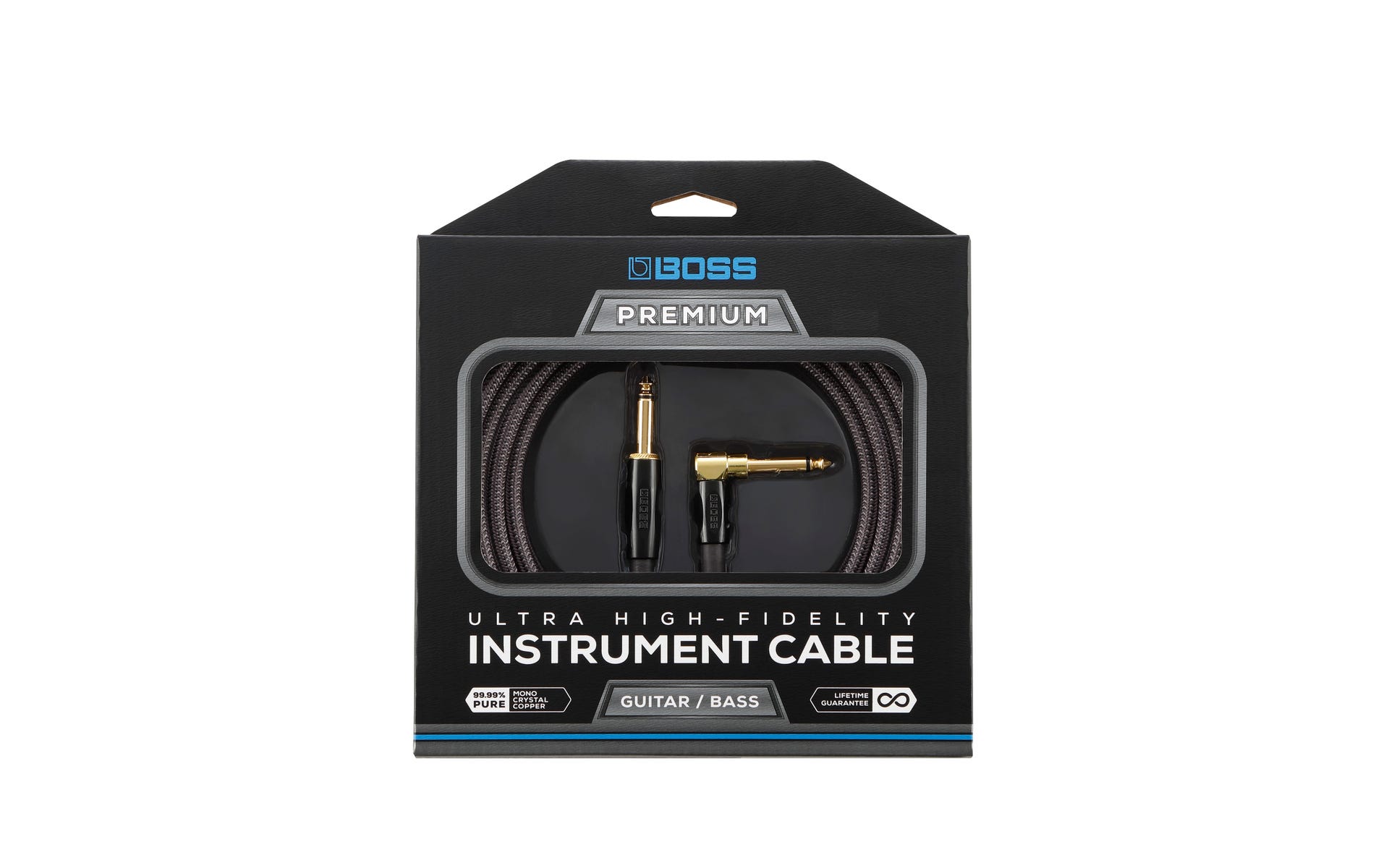 Boss BIC-P18A Premium Instrument Cable - 18ft (Straight - Angled)