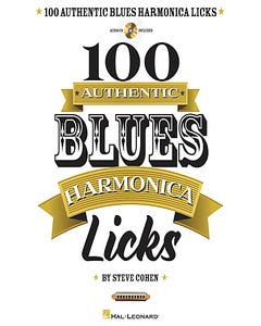 100 Authentic Blues Harmonica Licks Bk/Cd