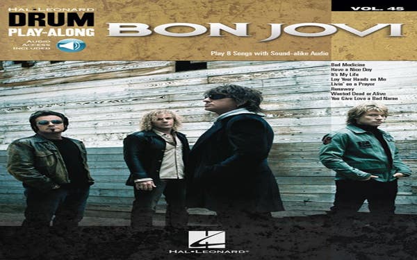 Bon Jovi Drum Playalong V45 Bk/Ola