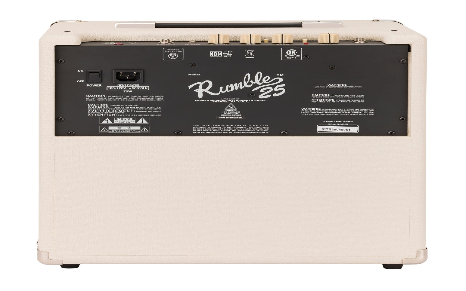 Fender FSR Rumble 25 V3 Bass Combo - Ivory (Limited Edition)