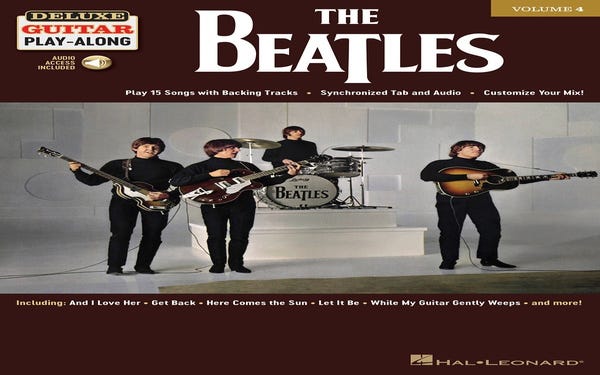 The Beatles Deluxe Guitar Playalong V4 Bk/Ola