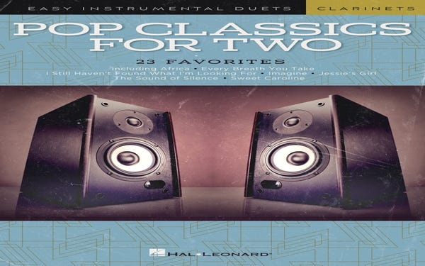 Pop Classics For Two Easy Instrumental Duets Clarinet