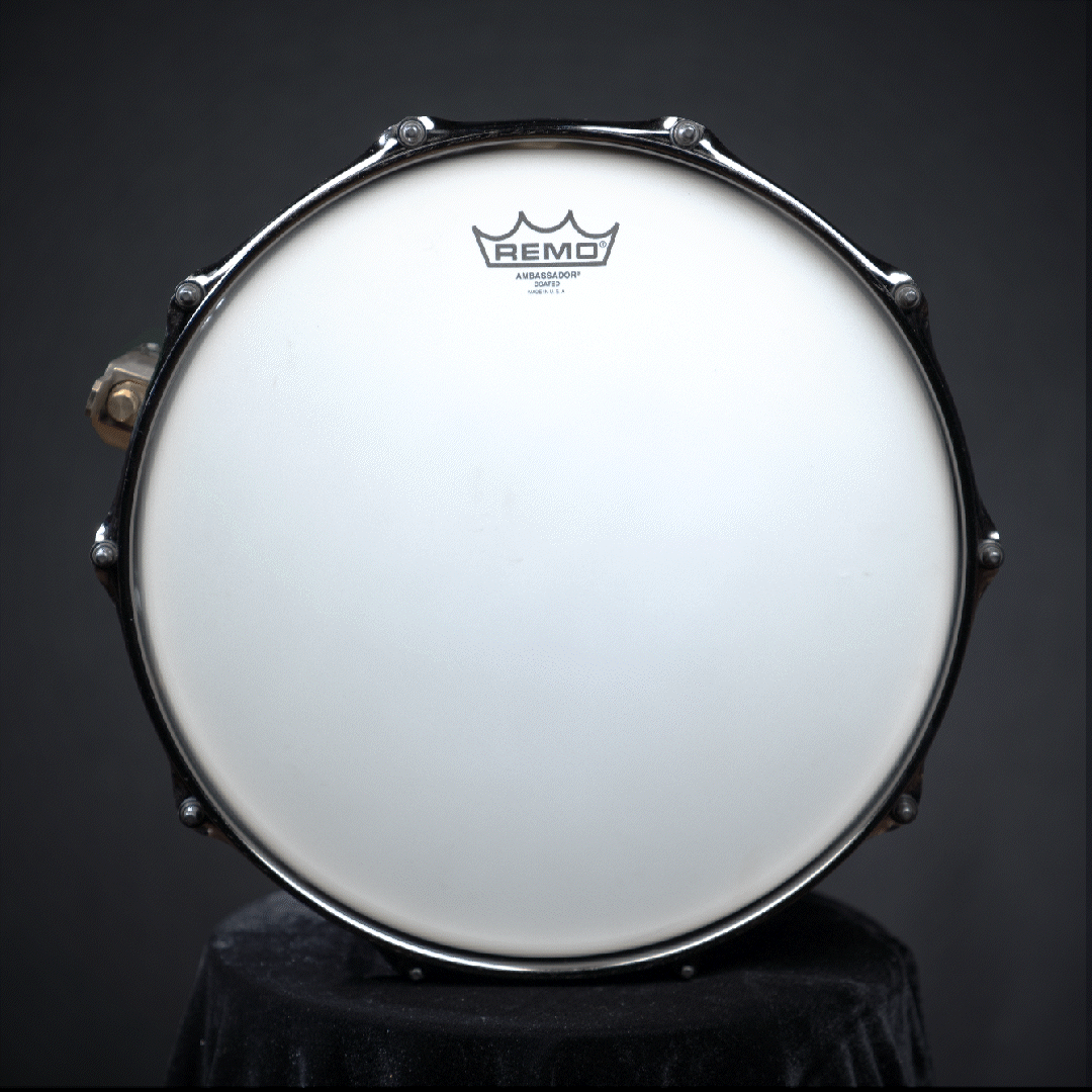 Noble and Cooley 14x6 Classic Maple Snare - Blackwash Matte - Brass HW / Black Flanged Hoops