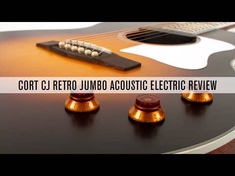 Cort CJ-Retro Jumbo Acoustic Electric Guitar - Vintage Sunburst Matte