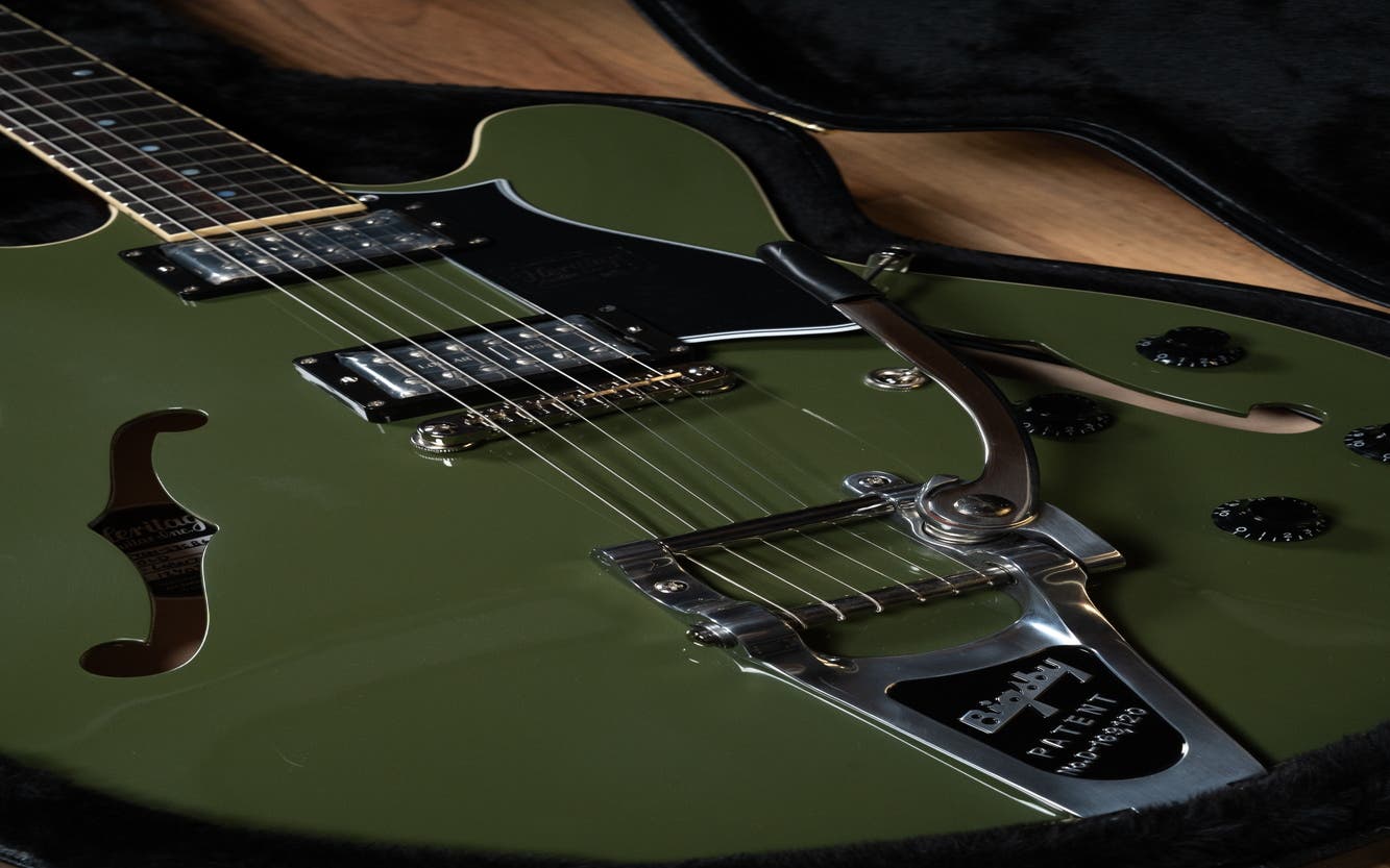 Heritage Standard Collection H-535 Electric Guitar w/Case - Olive Drab - Bigsby (Lollartrons)