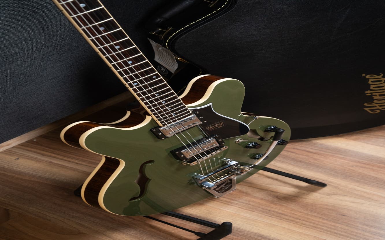 Heritage Standard Collection H-535 Electric Guitar w/Case - Olive Drab - Bigsby (Lollartrons)