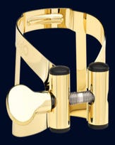 Vandoren Optimum Alto Ligature with Cap - Aged Gold