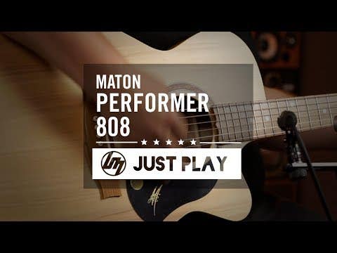 Maton Performer 808 Slimline Acoustic Electric Guitar w/Case - Natural Satin