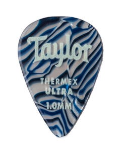 Taylor Prem351 Thermex Ultrapicks - Blue Swirl - 1.00mm (6pk)