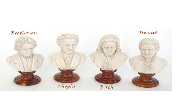 BUST 15CM-CRUSH MARBLE BEETHOVEN (PATINA)
