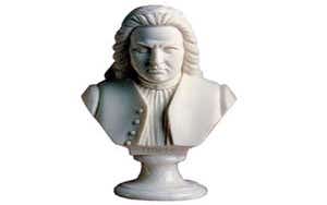 30cm Crushed Marble Bach Bust