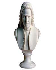 30cm Crushed Marble Bach Bust