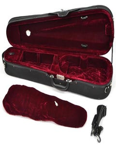 FPS Dart Shape Violin Case Black/Red 4/4