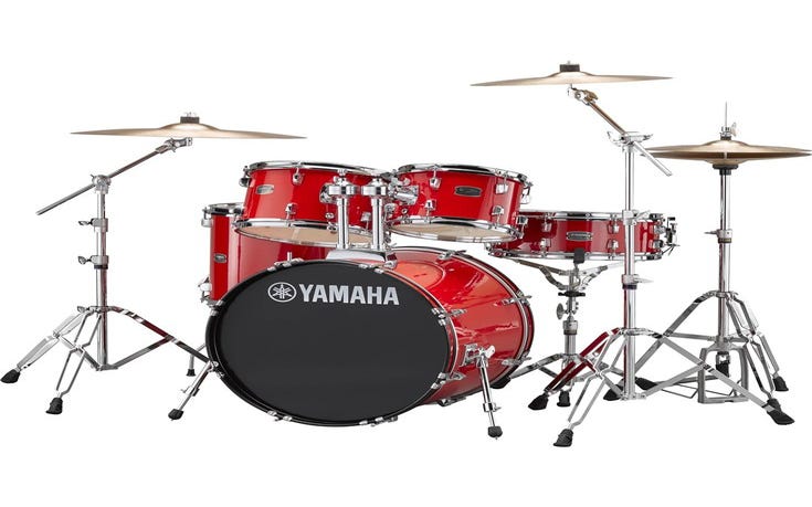 Yamaha Rydeen 5pc Fusion Drum Kit - Hot Red w/FREE DS550 STOOL!