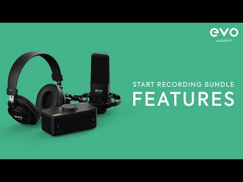 EVO by Audient EVO4 SRB (Start Recording Bundle) Interface w/Mic + Headphones