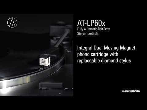 Audio Technica LP60X Fully Automatic Belt-Drive Stereo Turntable - Black