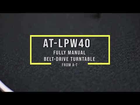Audio Technica LPW40WN Fully Manual Belt-Drive Turntable - Walnut