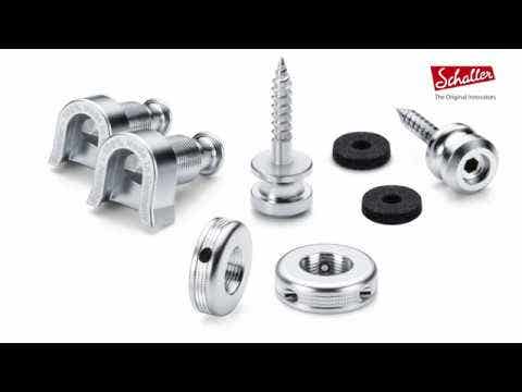 Schaller S-Locks Guitar/Bass Strap Locks - Ruthenium