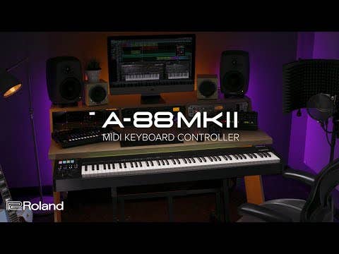 Roland A-88MKII USB-C MIDI Controller Keyboard w/Hammer Action