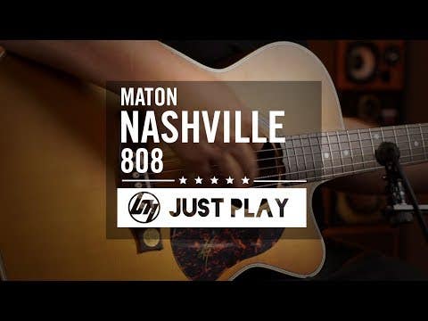 Maton EBG808C Nashville Acoustic Electric Guitar w/Case - Vintage Amber Satin