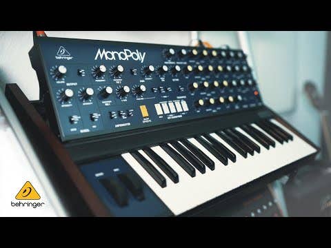 Behringer MonoPoly Analog 4-Voice Polyphonic Synthesizer w/37 Keys