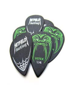 Dunlop Hetfield Black Fangs Picks 6 Pack - 1.14 mm