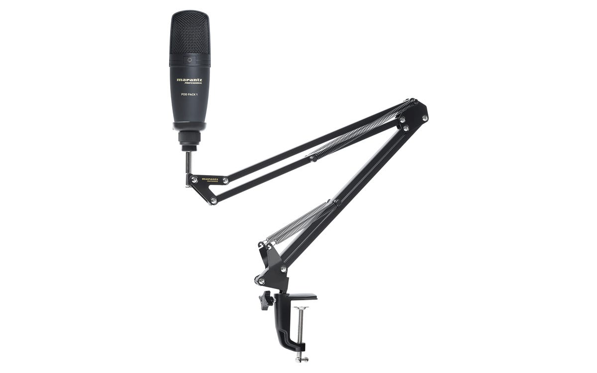 Marantz Pod Pack 1 USB Microphone with Broadcast Stand and Cable