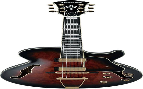 Ibanez AG95QA DBS Artcore Hollowbody Guitar - Dark Brown Sunburst