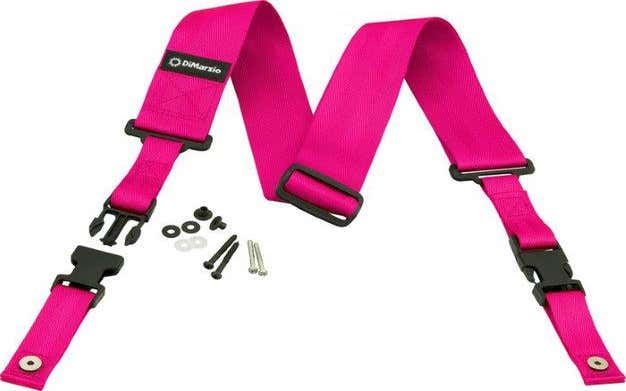 Dimarzio Clip-Lock Guitar Strap - Neon Pink