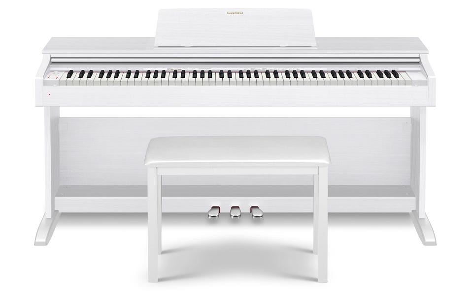 Casio AP270WE Celviano Digital Piano w/Matching Bench - White