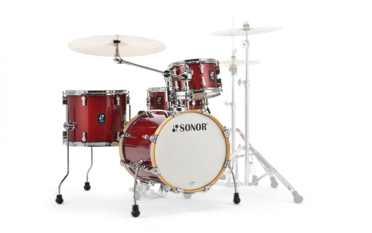 Sonor AQX Jungle Drum Kit - Red Moon Sparkle - Shell Pack Only
