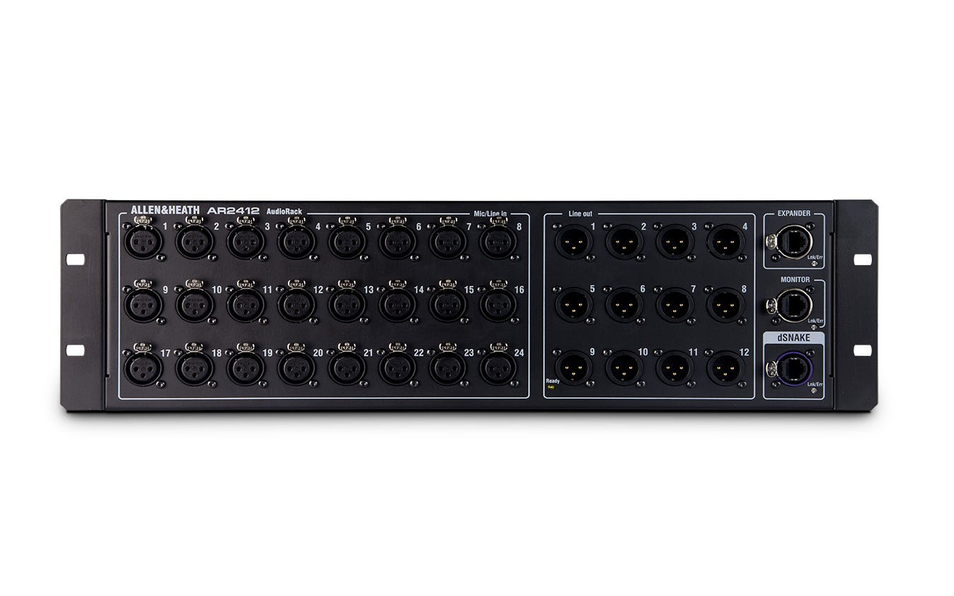 Allen and Heath AR2412 AudioRack/Stage Box 24XLR in/12 XLR out
