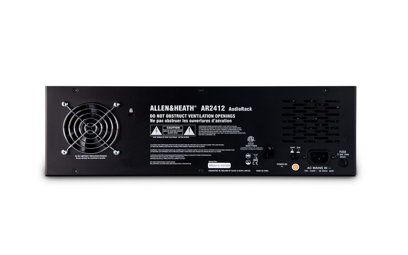 Allen and Heath AR2412 AudioRack/Stage Box 24XLR in/12 XLR out
