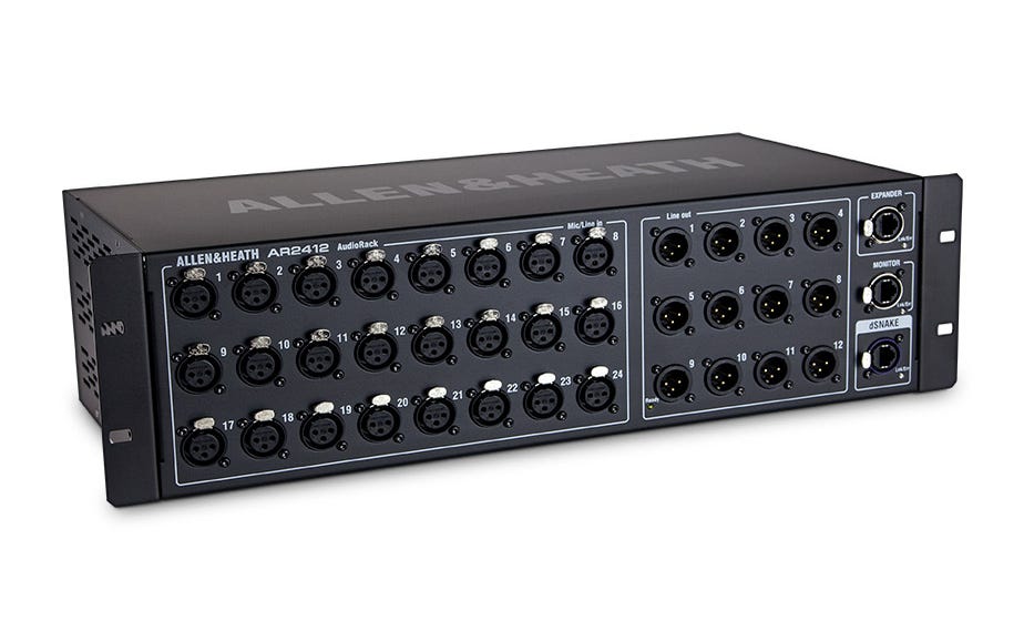 Allen and Heath AR2412 AudioRack/Stage Box 24XLR in/12 XLR out