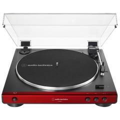 Audio Technica LP60X Fully Automatic Belt-Drive Stereo Turntable - Red