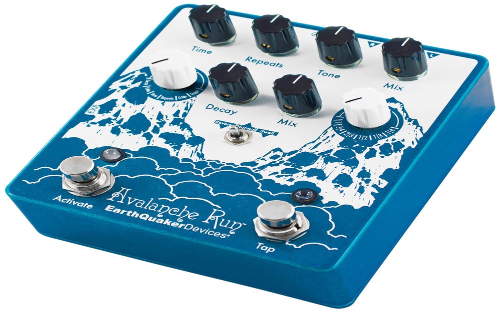 EarthQuaker Devices Avalanche Run v2 Stereo Reverb & Delay Pedal w/Tap Tempo