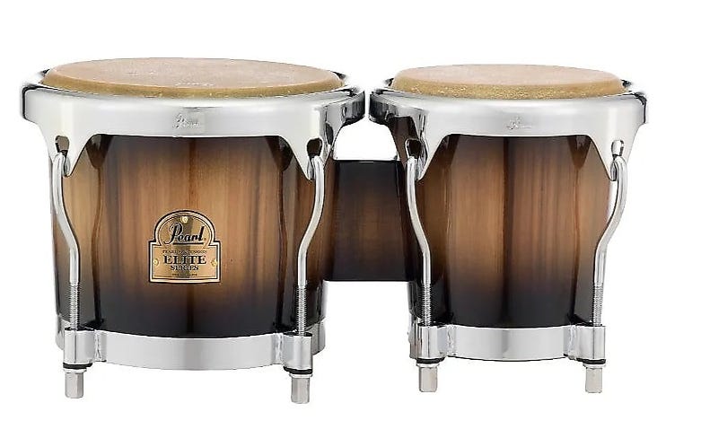 Pearl Percussion Elite Series Wood Bongos - Mocha