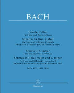 Sonatas 3 Bwv 1020/1031/1033 Fl/Pno