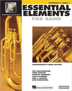 essential elements for band book 1 for baritone bass clef (HAL LEONARD)