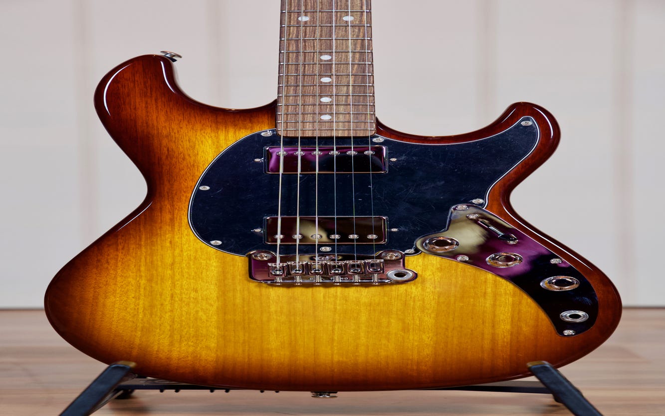 G&L Fullerton Deluxe Skyhawk HH Guitar w/Deluxe Gigbag - Old School Tobacco Sunburst - One Only