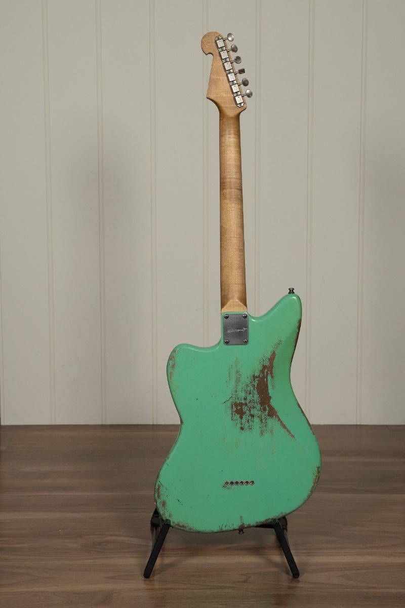 Luxxtone Guitars Choppa J w/Case - Heavy Aged Seafoam Green