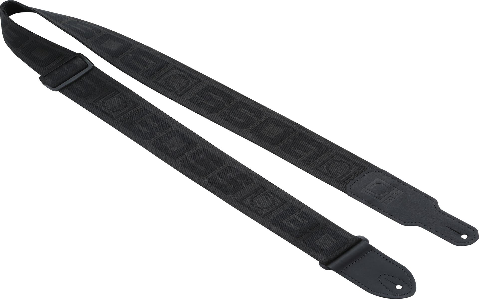 BOSS Monogram Guitar Strap - BLACK w/Black Logo