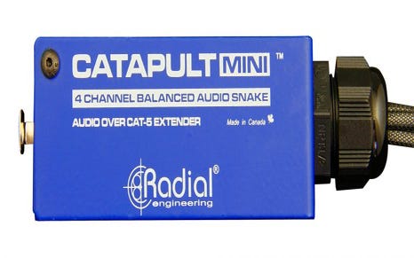 Radial Catapult Mini TX Compact Cat 5 Analog Snake (Female XLRs)