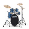 Sonor AQX Stage Drum Kit w/Hardware + Cymbals - Blue Ocean Sparkle